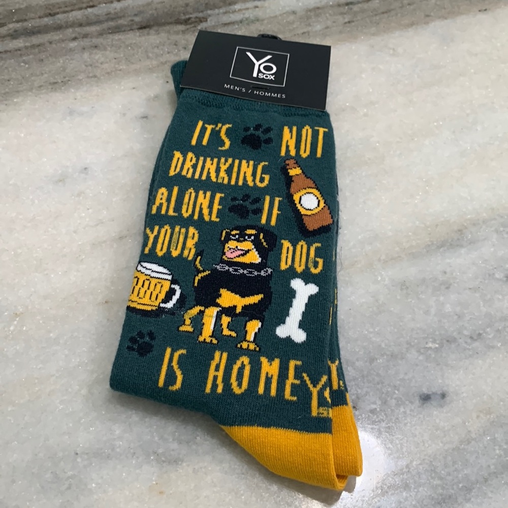 YO Sox — It’s Not Drinking Alone if Your Dog is Home